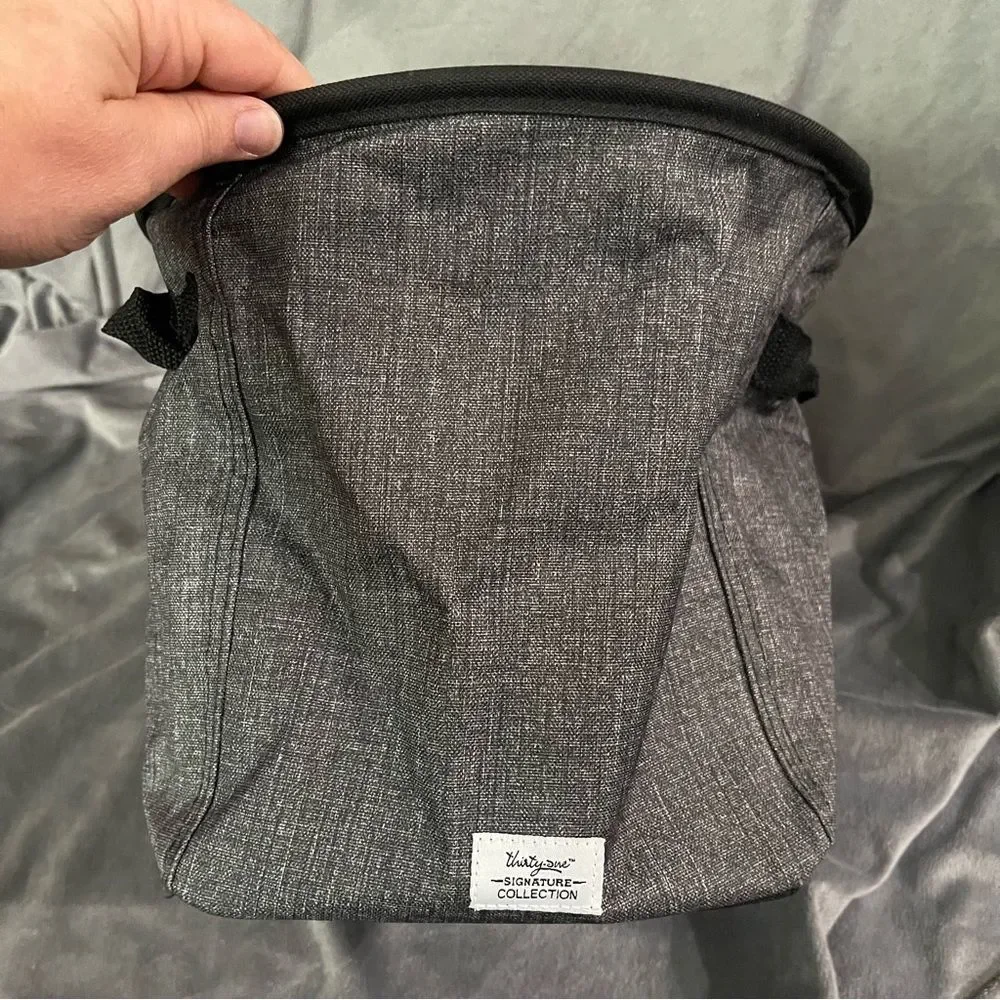 Thirty-One Mini Storage Bin in Charcoal Crosshatch